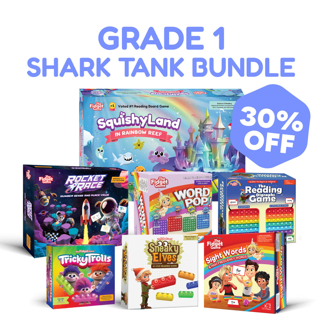 Grade 1 Shark Tank Bundle – Phonics, Reading & Math Learning Games