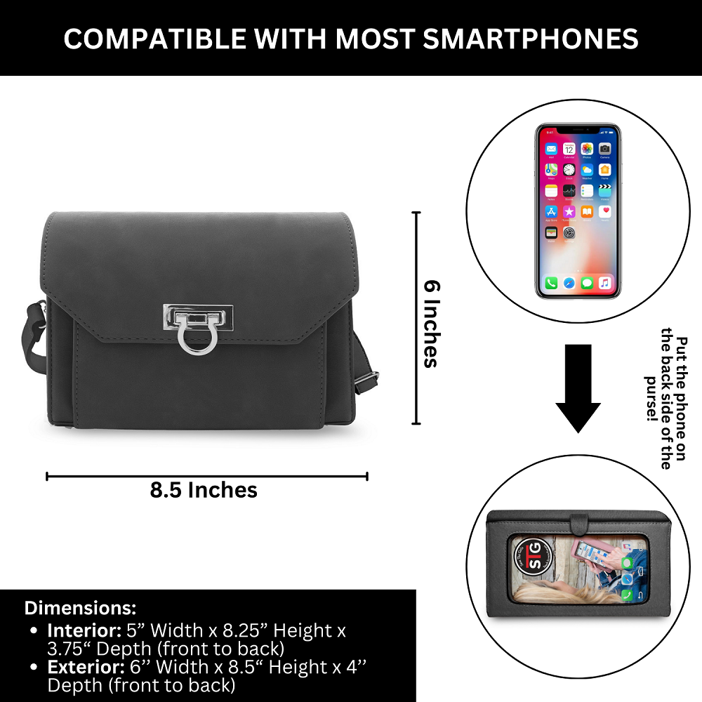 Venesia RFID Blocking Crossbody Bag – Touchscreen Purse for Women, Anti-Theft