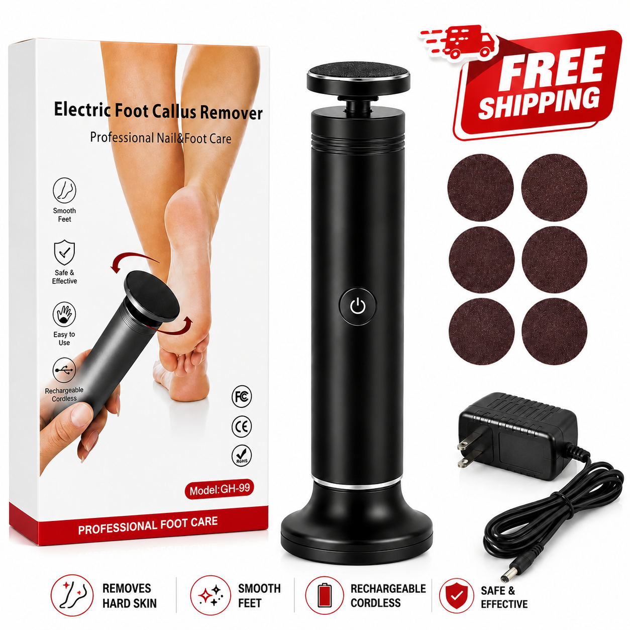 Electric Foot Callus Remover Professional Foot Care Kit with Accessories