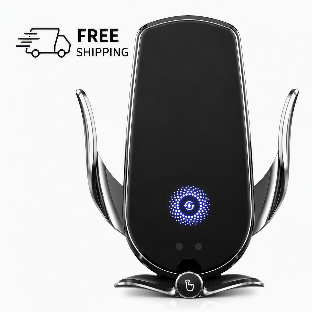 15W Wireless Car Charger Mount – Auto-Clamp Phone Holder