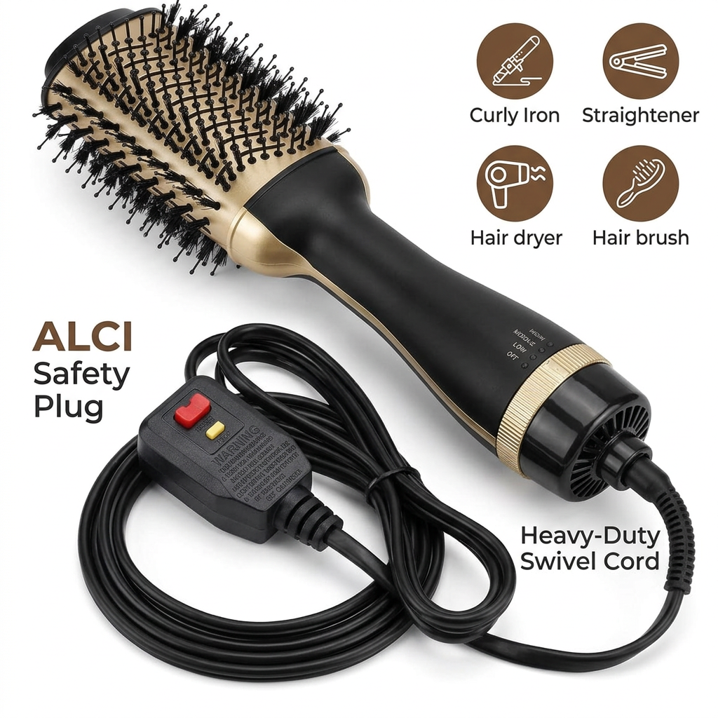 4-in-1 Hot Air Brush – Hair Dryer, Smoother & Volumizer