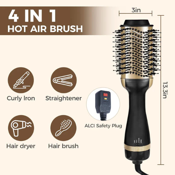 4-in-1 Hot Air Brush – Hair Dryer, Smoother & Volumizer