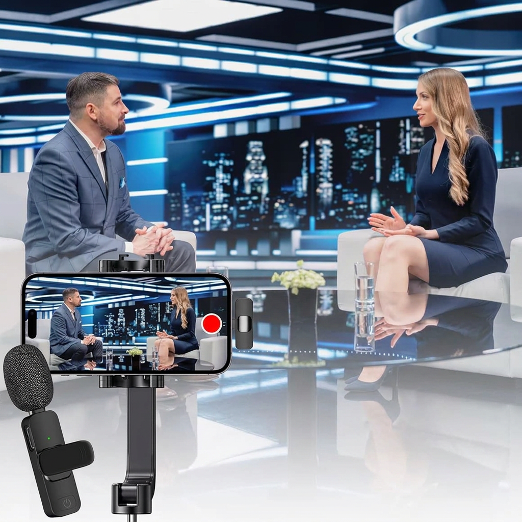 Wireless Lavalier Microphone, Dual Set for iPhone and iPad