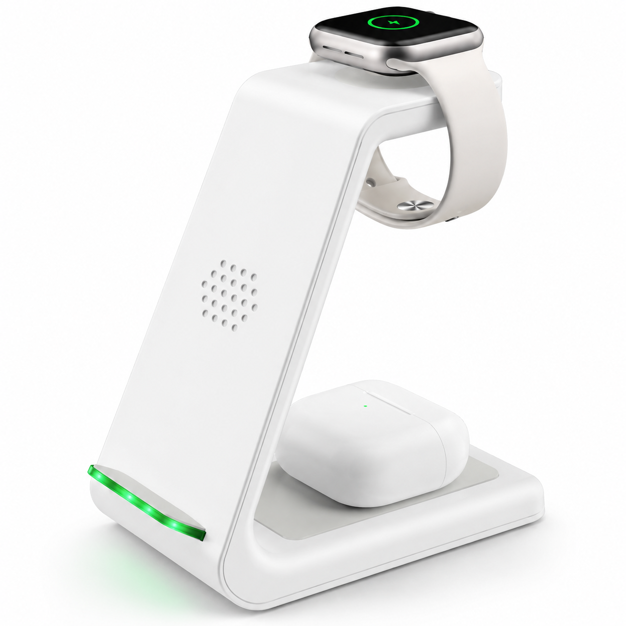 Minimalist 3-in-1 Wireless Charging Station product setup
