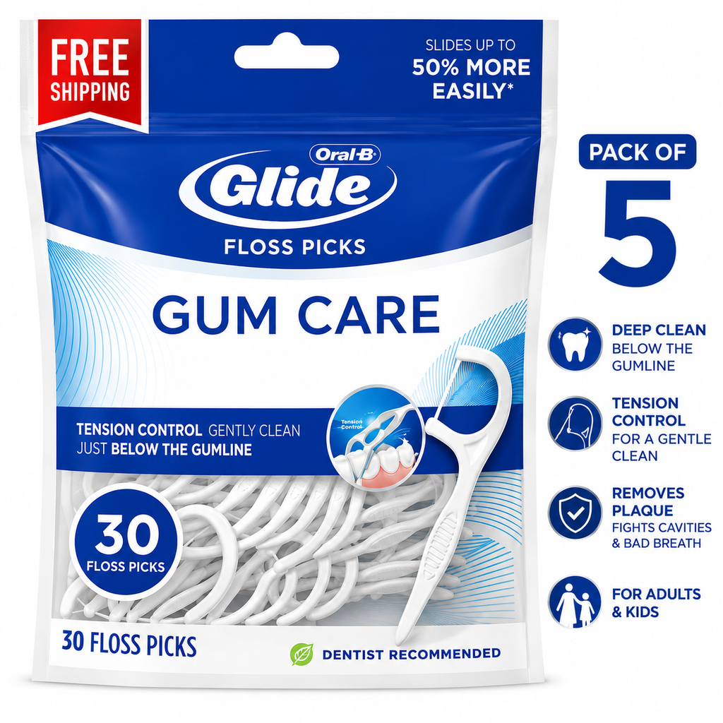 Oral-B Glide Gum Care Floss Picks 5 Pack 150 total