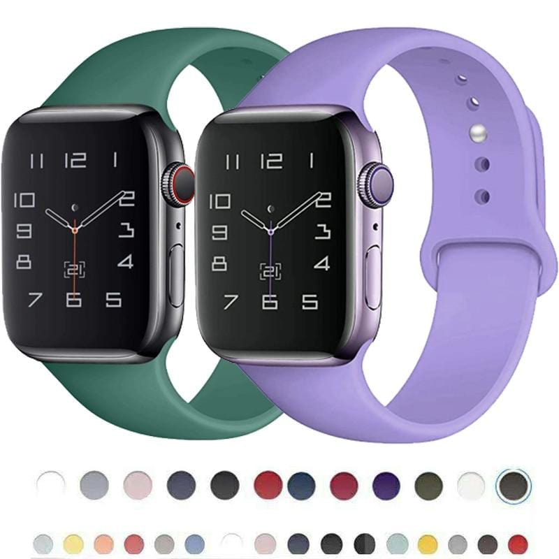 Silicone Sport Band for Apple Watch – Soft Breathable Strap, All Series & Sizes