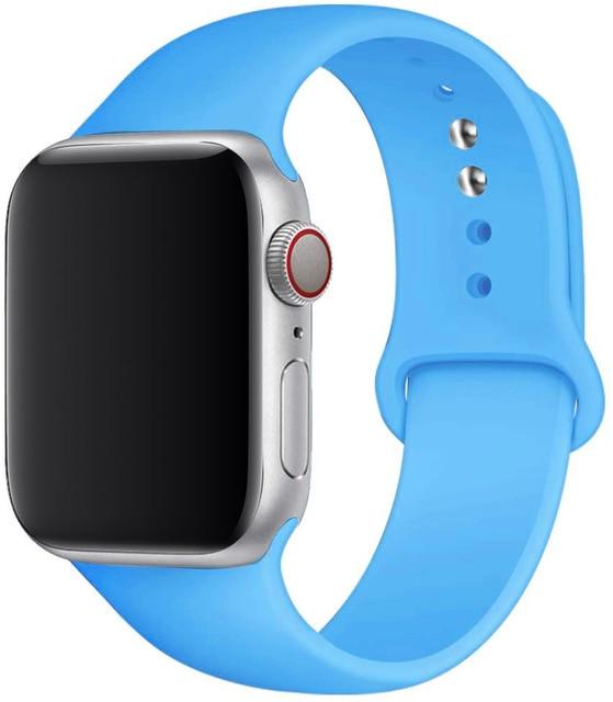 Silicone Sport Band for Apple Watch – Soft Breathable Strap, All Series & Sizes