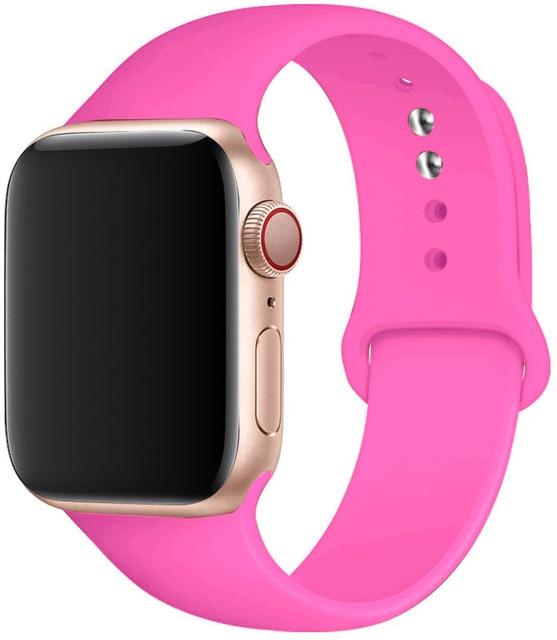 Silicone Sport Band for Apple Watch – Soft Breathable Strap, All Series & Sizes