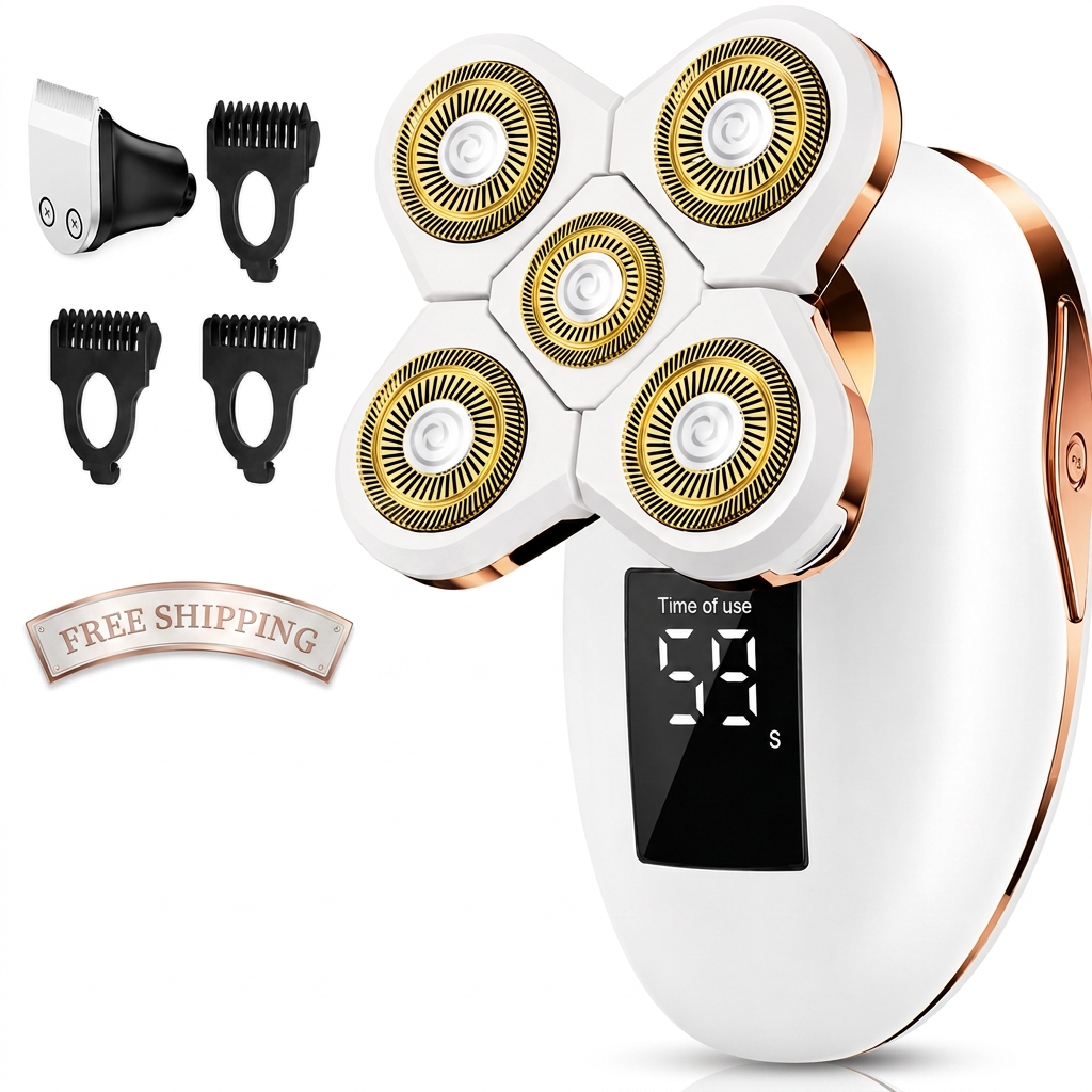 5-in-1 Electric Razor for Women – Wet/Dry 5D Hair Trimmer