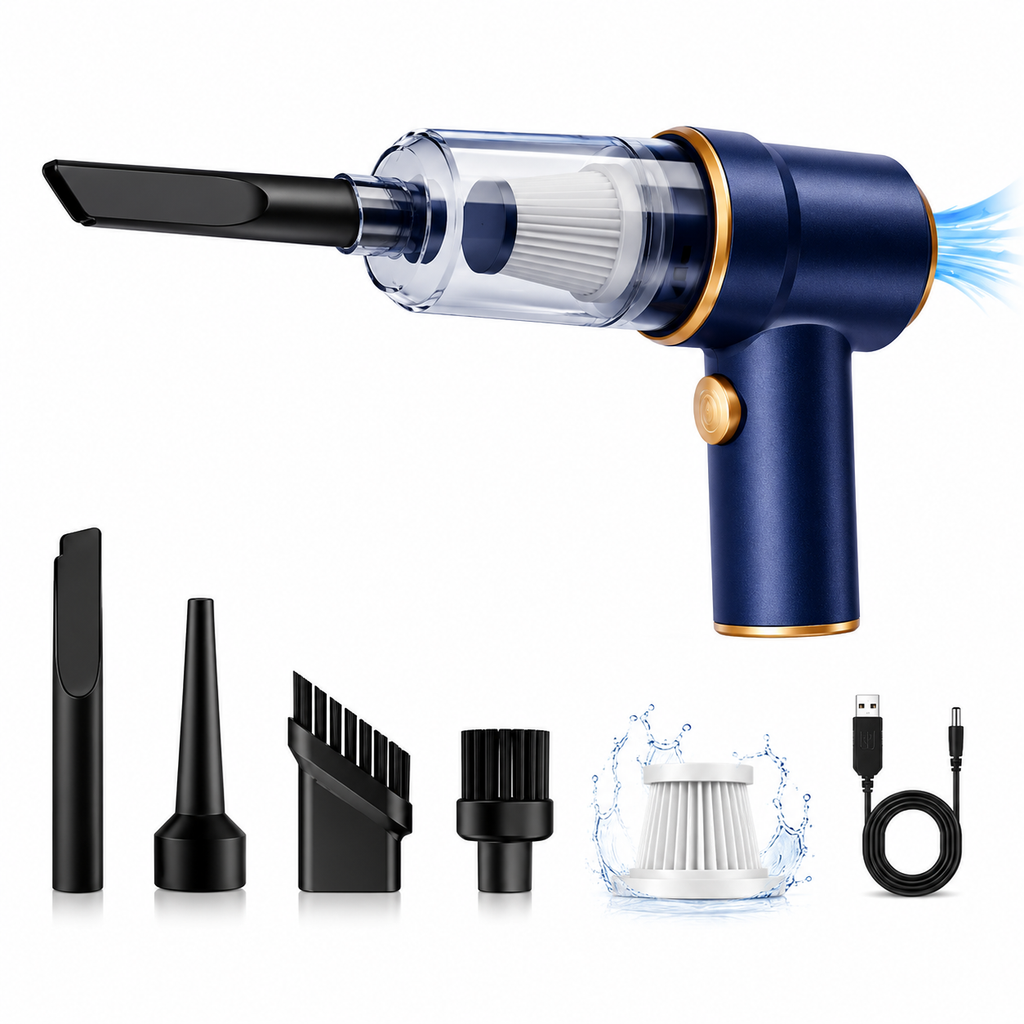 4-in-1 Cordless Car Vacuum Cleaner – 18,000Pa Portable Handheld